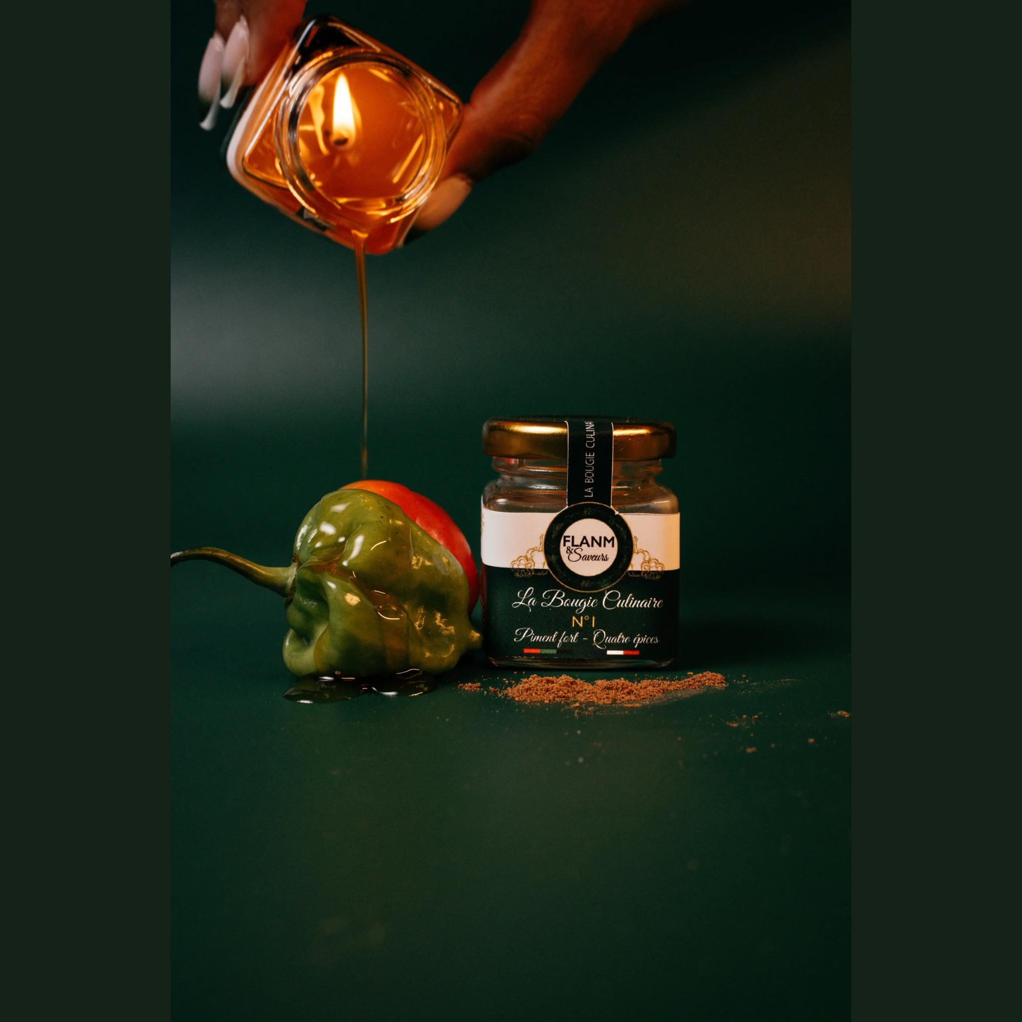 La bougie culinaire n°1 - Piment fort & Quatre épices